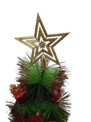 Imagem de Arvore De Natal de Mesa Luxo Verde Dourado 35 cm Premium