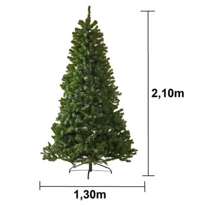 Imagem de Árvore de Natal Grande 2,10m Cheíssima 1200 Galhos Decoração de Luxo