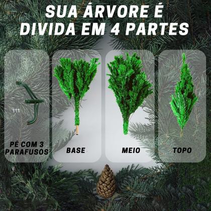 Imagem de Árvore de Natal Grande 2,10m Cheíssima 1200 Galhos Decoração de Luxo