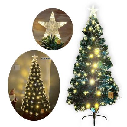 Imagem de Árvore de Natal LED Fibra Ótica Cristal 120Cm Luzes Bivolt