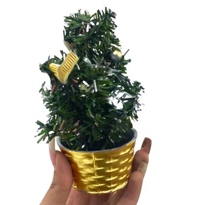 Imagem de Arvore de natal mini de mesa 20cm dourada - fartex