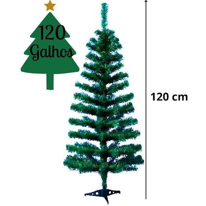 Imagem de Arvore de Natal Pinheiro Verde 120 cm 120 Galhos Decoração