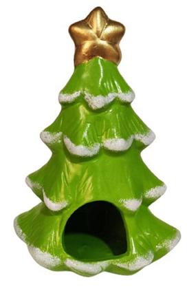 Imagem de Arvore de Natal Porta Vela Pequena Verde Claro de Ceramica - Decore Casa