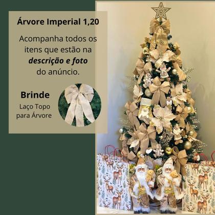 Imagem de Árvore de Natal Premium 1,20m com Enfeites Completos, Pisca LED e Decoração Natalina