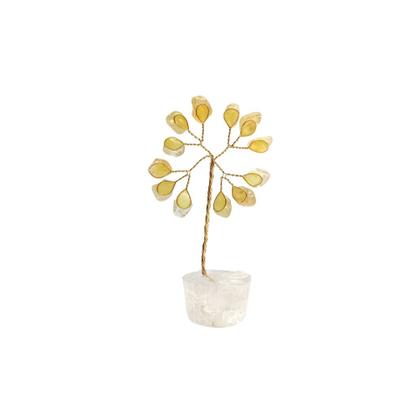 Imagem de Árvore de Pedra Citrino Base Cristais 7cm - Prosperidade