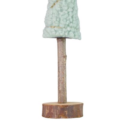 Imagem de Árvore Mini Enfeite Natalino Peluciada Verde Estrela  28cm