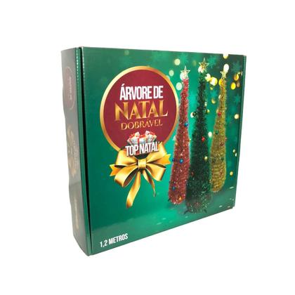 Imagem de Árvore Natal Dobrável Decoração Com Enfeite Bolinhas 1,20m