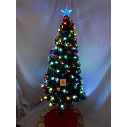 Imagem de Árvore Natal Fibra Ótica 120cm Bivolt Bolinhas Led Ponteira