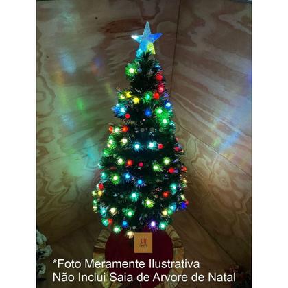 Imagem de Árvore Natal Fibra Ótica 120cm Bivolt Bolinhas Led Ponteira