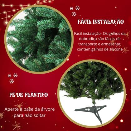 Árvore Pinheiro De Natal Tradicional Verde 150cm 250 Galhos - Rocie Imagem de Árvore Pinheiro De Natal Tradicional Verde 150cm 250 Galhos