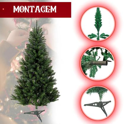 Árvore Pinheiro De Natal Tradicional Verde 150cm 250 Galhos - Rocie Imagem de Árvore Pinheiro De Natal Tradicional Verde 150cm 250 Galhos