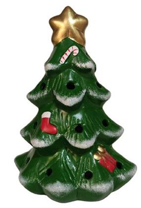 Imagem de Arvore Porta Vela de Natal e Papai Noel Pequeno Ceramica