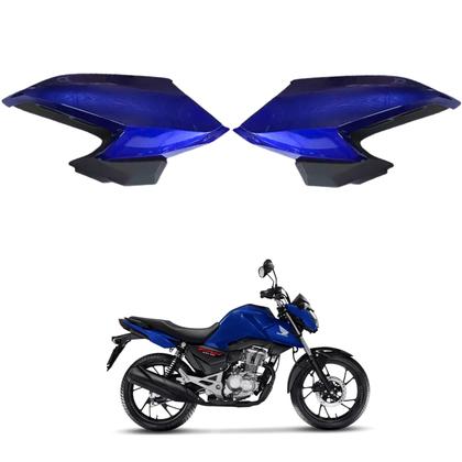 Imagem de Asa Aba Lateral Aleta Tanque Honda Cg Fan 160 Azul Twister 2022 2023 2024