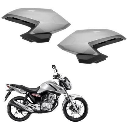 Imagem de Asa Aba Lateral Aleta Tanque Honda Cg Fan 160 Prata Force 2023 2024