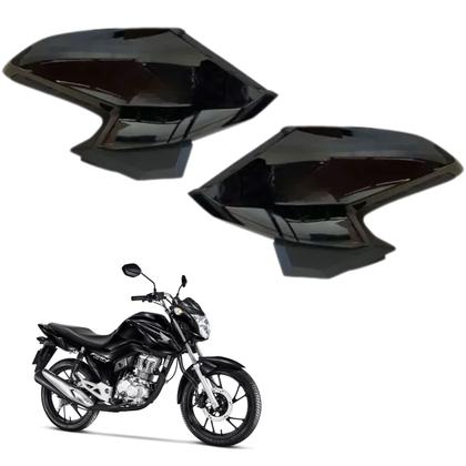 Asa Aba Lateral Aleta Tanque Honda Cg Fan 160 Preto Brilho 2022 2023 2024 - Paramotos Imagem de Asa Aba Lateral Aleta Tanque Honda Cg Fan 160 Preto Brilho 2022 2023 2024