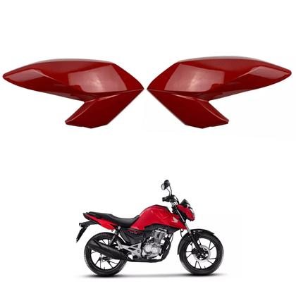 Asa Aba Lateral Aleta Tanque Honda Cg Fan 160 Vermelho Maceio 2016 2019 2021 - Paramotos Imagem de Asa Aba Lateral Aleta Tanque Honda Cg Fan 160 Vermelho Maceio 2016 2019 2021