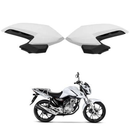 Asa Aba Lateral Aleta Tanque Honda Cg Fan Start 160 Branco Cargo 2022 2023 2024 - Paramotos Imagem de Asa Aba Lateral Aleta Tanque Honda Cg Fan Start 160 Branco Cargo 2022 2023 2024