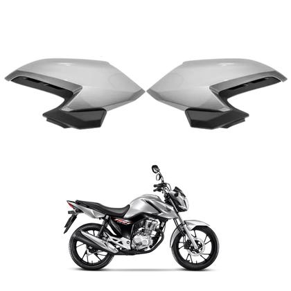 Asa Aba Lateral Aleta Tanque Honda Cg Fan Start 160 Prata Iron Nail 2023 - Paramotos Imagem de Asa Aba Lateral Aleta Tanque Honda Cg Fan Start 160 Prata Iron Nail 2023