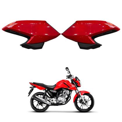 Asa Aba Lateral Aleta Tanque Honda Cg Fan Start 160 Vermelho Maceió 2022 2023 - Paramotos Imagem de Asa Aba Lateral Aleta Tanque Honda Cg Fan Start 160 Vermelho Maceió 2022 2023