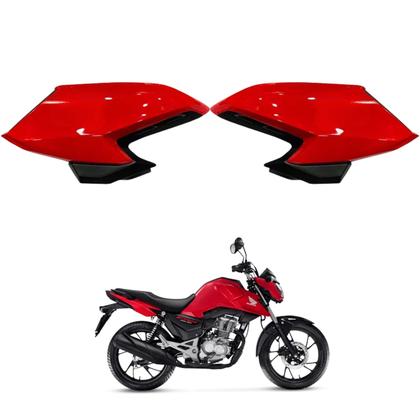 Asa Aba Lateral Aleta Tanque Honda Cg Fan Start 160 Vermelho Marrakesh 2022 2023 2024 - Paramotos Imagem de Asa Aba Lateral Aleta Tanque Honda Cg Fan Start 160 Vermelho Marrakesh 2022 2023 2024