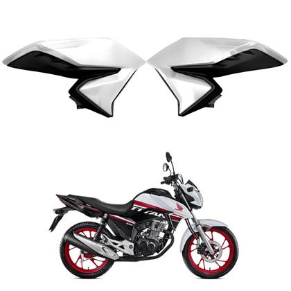 Asa Aba Lateral Aleta Tanque Honda Cg Titan 160 S Branco Andes 2020 - Paramotos Imagem de Asa Aba Lateral Aleta Tanque Honda Cg Titan 160 S Branco Andes 2020