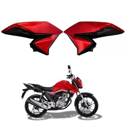 Asa Aba Lateral Aleta Tanque Honda Cg Titan 160 Vermelho Marrakesh 2016 2017 2018 2019 2020 2021 - Paramotos Imagem de Asa Aba Lateral Aleta Tanque Honda Cg Titan 160 Vermelho Marrakesh 2016 2017 2018 2019 2020 2021
