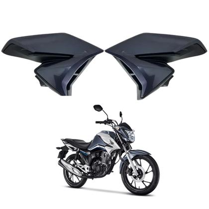 Asa Aba Lateral Tanque Aleta Honda Cg Titan 160 Cinza Embare 2022 2023 - Paramotos Imagem de Asa Aba Lateral Tanque Aleta Honda Cg Titan 160 Cinza Embare 2022 2023