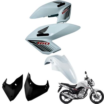 Asa (aba) Tanque Cg Fan 160 2016 até 2021 + Farol Completo Paralama Dianteiro - Sportive Imagem de Asa (aba) Tanque Cg Fan 160 2016 até 2021 + Farol Completo Paralama Dianteiro
