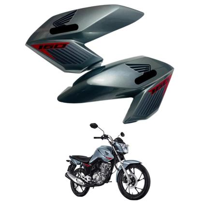 Imagem de Asa (Aba) Tanque Cg Fan 160 2016 até 2021 + Rabeta Tubarão Traseira 3 peças