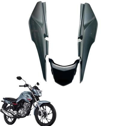 Imagem de Asa (Aba) Tanque Cg Fan 160 2016 até 2021 + Rabeta Tubarão Traseira 3 peças