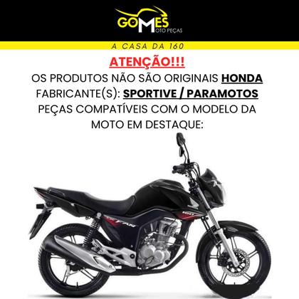 Imagem de Asa (Aba) Tanque Cg Fan 160 2016 até 2021 + Tampa Lateral Rabeta Traseira 3 peças Paralama Dianteiro