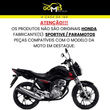 Imagem de Asa (Aba) Tanque Cg Fan 160 2016 até 2021 + Tampa Lateral Rabeta Traseira 3 peças Paralama Dianteiro