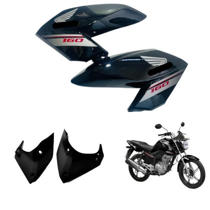 Imagem de Asa (aba) Tanque Cg Fan 160 2016 até 2021 + Tampa Lateral Rabeta Traseira 3 peças