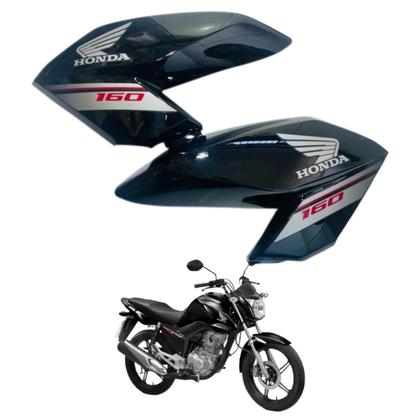 Asa (aba) Tanque Cg Fan 160 2016 até 2021 + Tampa Lateral Rabeta Traseira 3 peças - Sportive Imagem de Asa (aba) Tanque Cg Fan 160 2016 até 2021 + Tampa Lateral Rabeta Traseira 3 peças