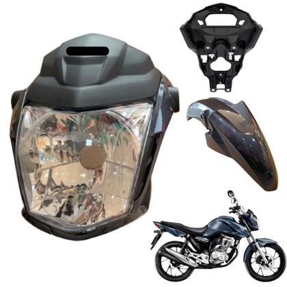 Imagem de Asa (aba) Tanque Cg Fan 160 2022 / 2024 + Tampa Lateral Farol Completo Paralama Dianteiro