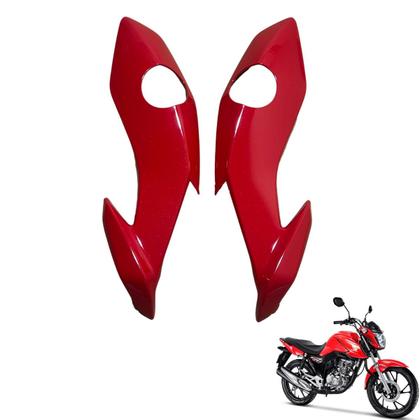 Imagem de Asa (Aba) Tanque Cg Fan 160 2022 / 2024 + Tampa Lateral Farol Completo Rabeta Traseira