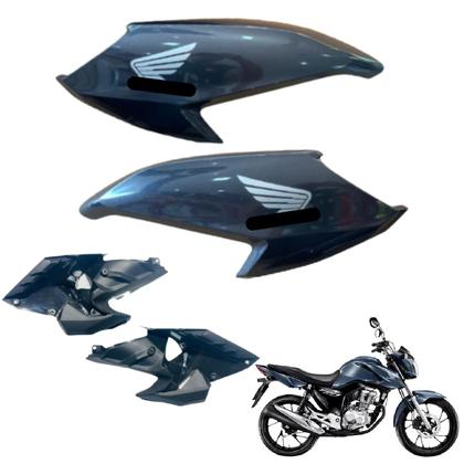 Imagem de Asa (Aba) Tanque Cg Fan 160 2022 / 2024 + Tampa Lateral Farol Completo Rabeta Traseira