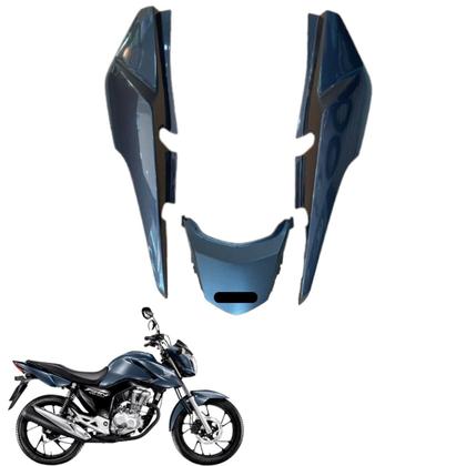 Imagem de Asa (Aba) Tanque Cg Fan 160 2022 / 2024 + Tampa Lateral Farol Completo Rabeta Traseira