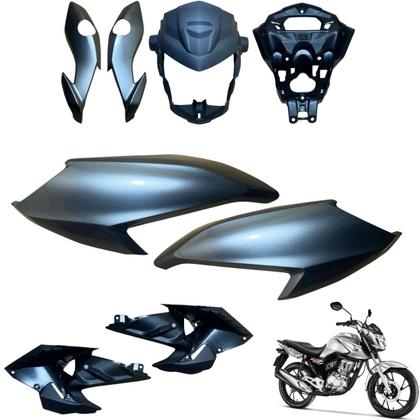 Imagem de Asa (Aba) Tanque Cg Fan 160 2022 / 2024 + Tampa Lateral Farol Completo Rabeta Traseira