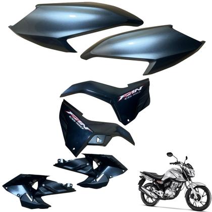 Imagem de Asa (Aba) Tanque Cg Fan 160 2022 / 2024 + Tampa Lateral Farol Completo Rabeta Traseira