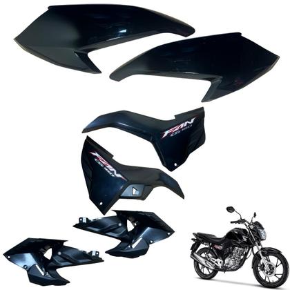Imagem de Asa (Aba) Tanque Cg Fan 160 2022 / 2024 + Tampa Lateral Farol Completo Rabeta Traseira