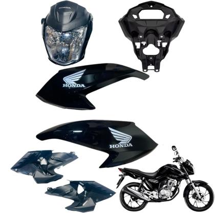 Asa (Aba) Tanque Cg Fan 160 2022 / 2024 + Tampa Lateral Farol Completo Rabeta Traseira - SPORTIVE / PARAMOTOS Imagem de Asa (Aba) Tanque Cg Fan 160 2022 / 2024 + Tampa Lateral Farol Completo Rabeta Traseira