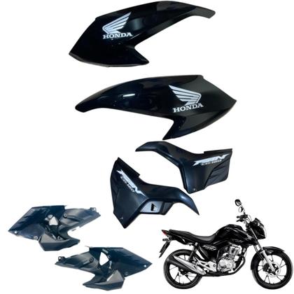 Asa (Aba) Tanque Cg Fan 160 2022 / 2024 + Tampa Lateral Farol Completo Rabeta Traseira - SPORTIVE / PARAMOTOS Imagem de Asa (Aba) Tanque Cg Fan 160 2022 / 2024 + Tampa Lateral Farol Completo Rabeta Traseira