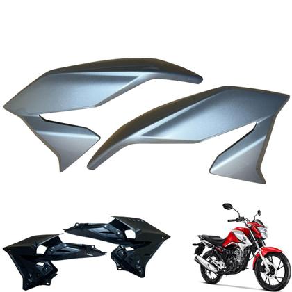 Imagem de Asa (Aba) Tanque Cg Tiitan 160 Modelo 2022 / 2024 + Tampa Lateral Rabeta Traseira 3 Peças