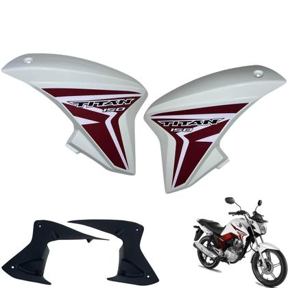 Imagem de Asa (aba) Tanque Cg Titan 150 Modelo 2014 / 2015 + Farol Completo Com Aranha Paralama Dianteiro Rabeta Traseira 3 Peças