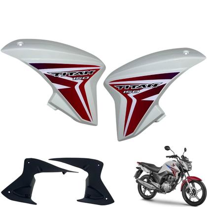 Imagem de Asa (aba) Tanque Cg Titan 150 Modelo 2014 / 2015 + Farol Completo Com Aranha Paralama Dianteiro Rabeta Traseira 3 Peças