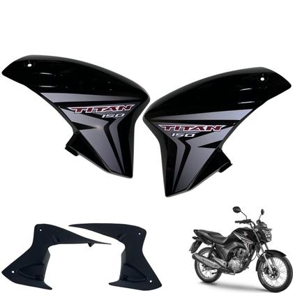 Imagem de Asa (aba) Tanque Cg Titan 150 Modelo 2014 / 2015 + Farol Completo Com Aranha Paralama Dianteiro Rabeta Traseira 3 Peças