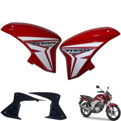 Imagem de Asa (aba) Tanque Cg Titan 150 Modelo 2014 / 2015 + Farol Completo Com Aranha Paralama Dianteiro Rabeta Traseira 3 Peças