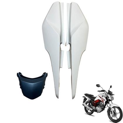 Imagem de Asa (Aba) Tanque Cg Titan 150 Modelo 2014 / 2015 + Rabeta Tubarão Traseira 3 Peças