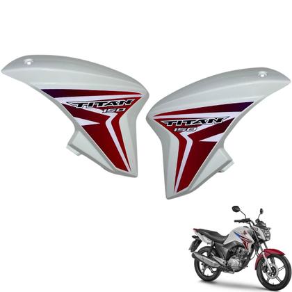 Imagem de Asa (Aba) Tanque Cg Titan 150 Modelo 2014 / 2015 + Rabeta Tubarão Traseira 3 Peças